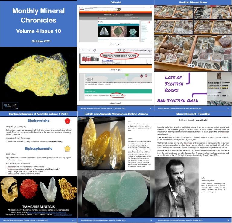 Monthly Mineral Chronicles vol 4 issue 10