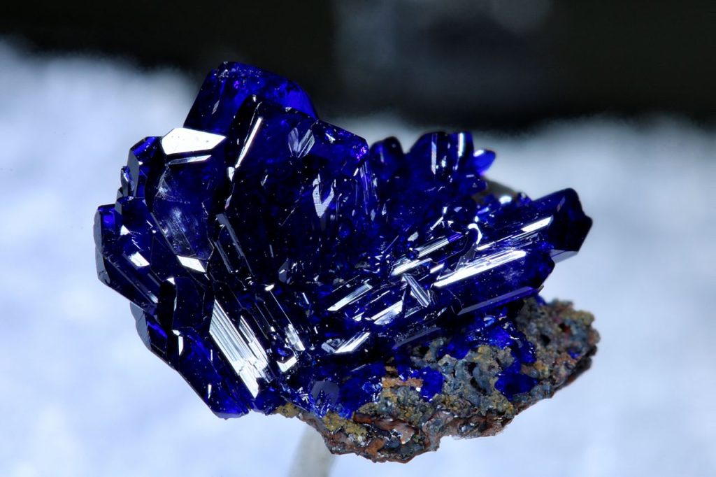 Azurite, Broken Hill, New South Wales. Width 12mm. Steve Sorrell photo and specimen.