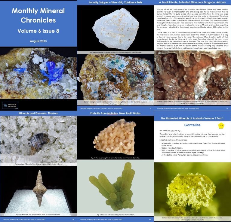 Monthly Mineral Chronicles Volume 6 Issue 8…