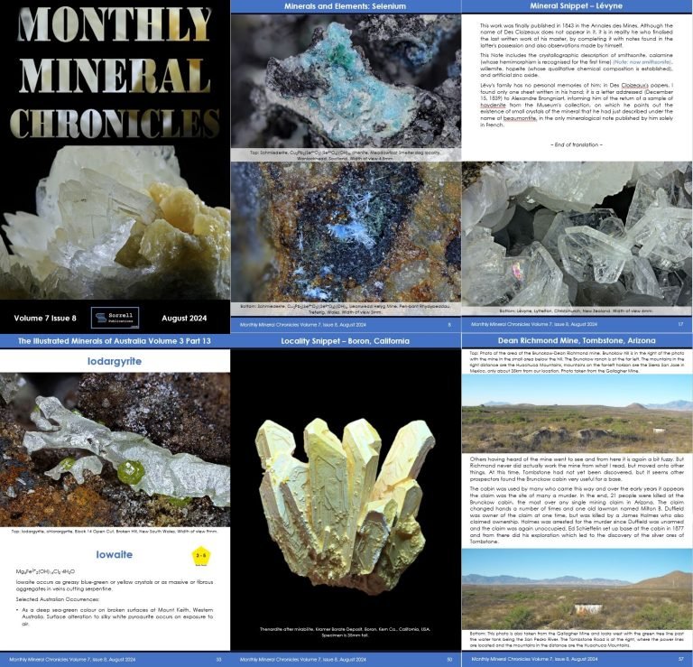 Monthly Mineral Chronicles Volume 7 Issue 8