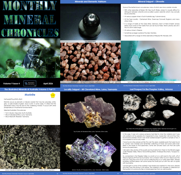Monthly Mineral Chronicles Volume 9 Issue 4…